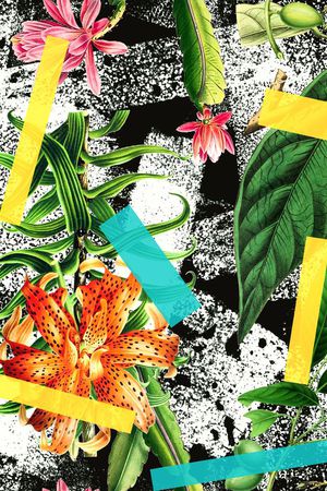 花卉印花华亿平台图片