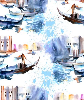 527305-流行时尚潮流水彩建筑清新花卉2