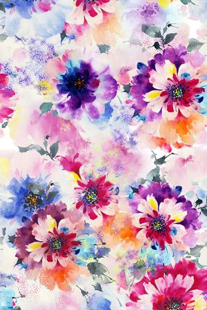 水墨画印花华亿平台图片