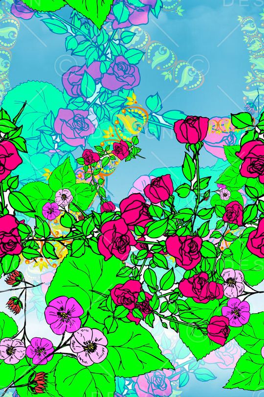 抽象几何印花华亿平台图片