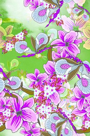 花卉印花华亿平台图片