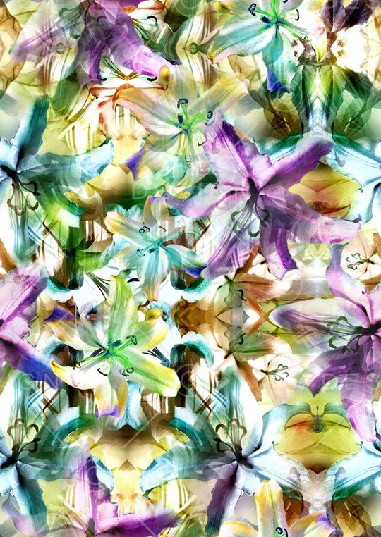 花卉印花华亿平台图片