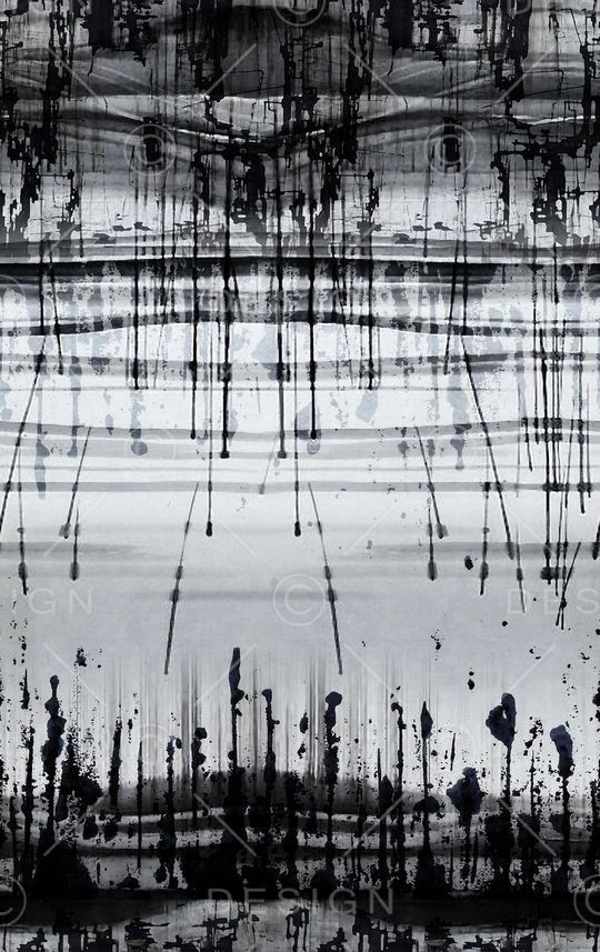 水墨写意印花华亿平台图片