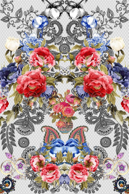 花卉印花华亿平台图片