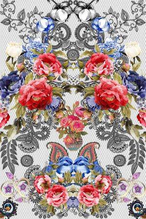 花卉印花华亿平台图片