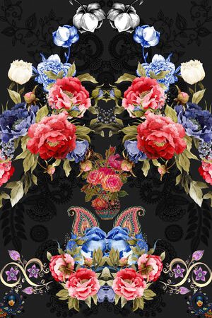 花卉印花华亿平台图片