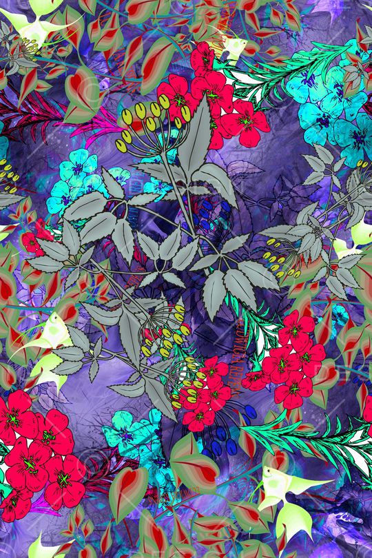 抽象几何印花华亿平台图片