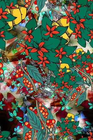 抽象民族风印花华亿平台图片