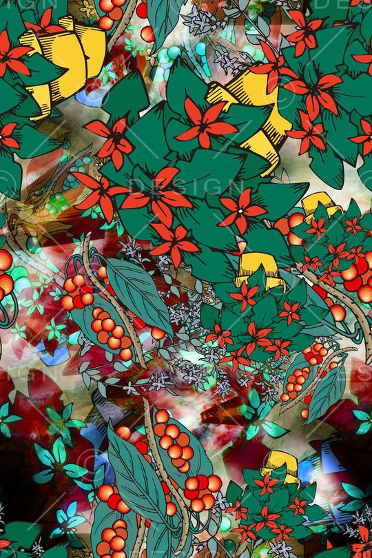 抽象民族风印花华亿平台图片