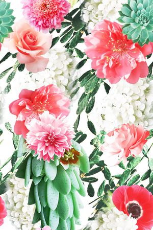 时尚花卉印花华亿平台图片