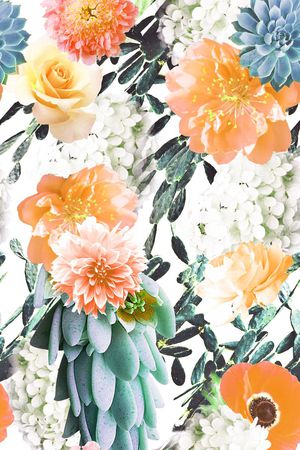 时尚花卉印花华亿平台图片