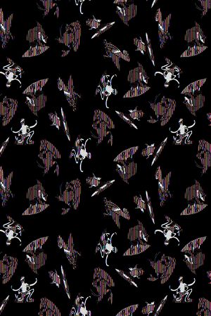 彩色鲨鱼印花华亿平台图片