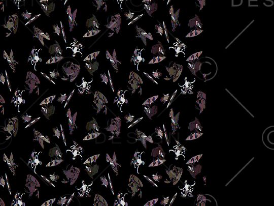 彩色鲨鱼印花华亿平台图片