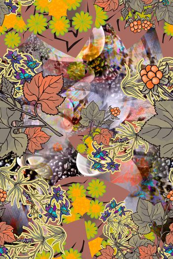 抽象几何印花华亿平台图片