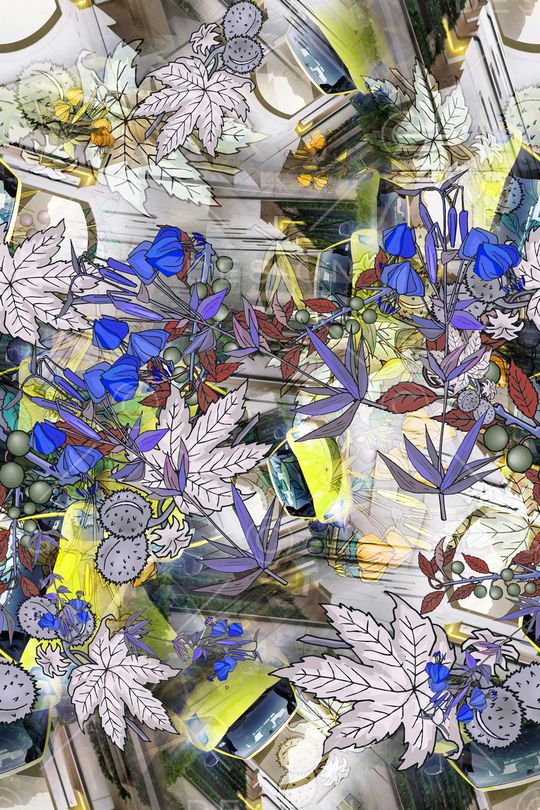 抽象几何印花华亿平台图片