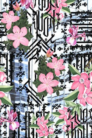 男女泳装印花华亿平台图片