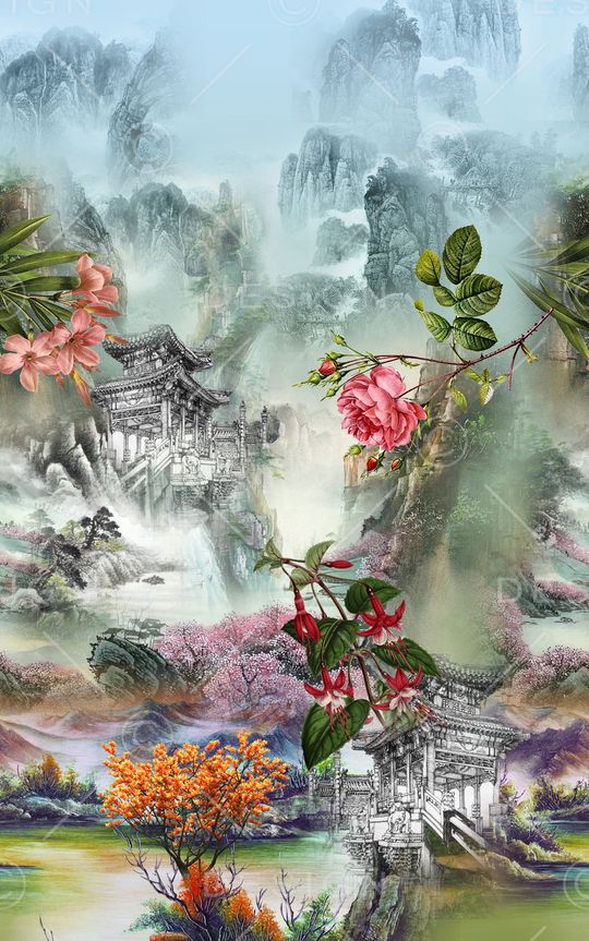 山水印花华亿平台图片