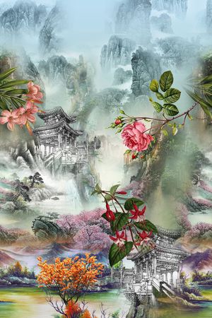 山水印花华亿平台图片