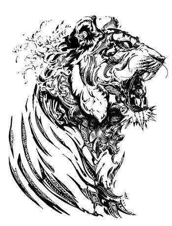 黑白水墨印花华亿平台图片