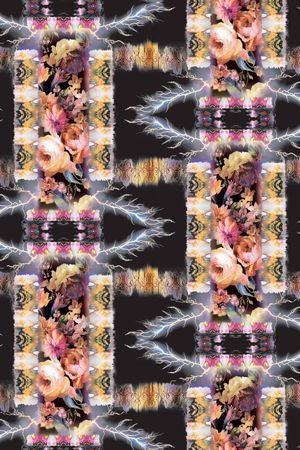 闪电纹印花华亿平台图片