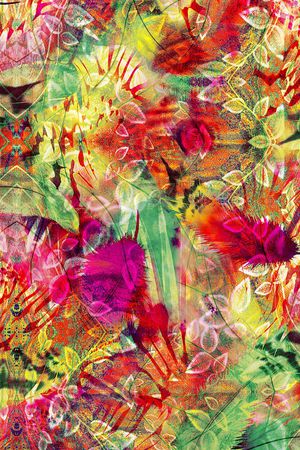 羽毛印花华亿平台图片