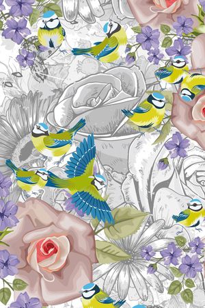 花卉长丝巾印花华亿平台图片