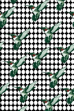 几何图案印花华亿平台图片