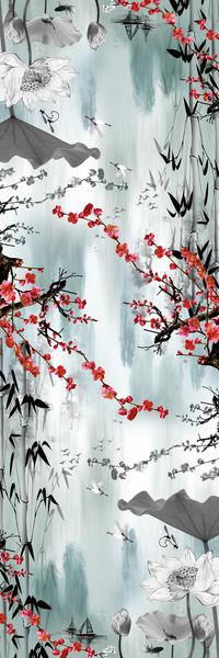 中国风印花华亿平台图片