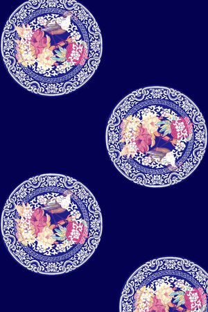 花卉印花华亿平台图片