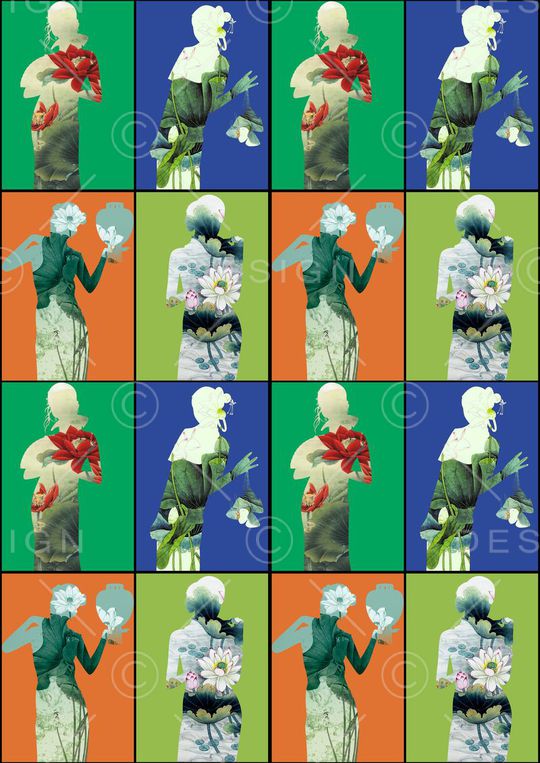 荷花印花华亿平台图片