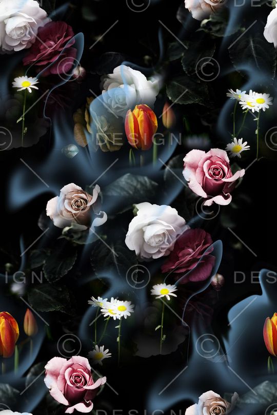 花卉印花华亿平台图片