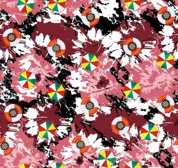 528388-遮阳伞游泳圈抽象