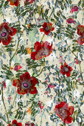 复古田园印花华亿平台图片