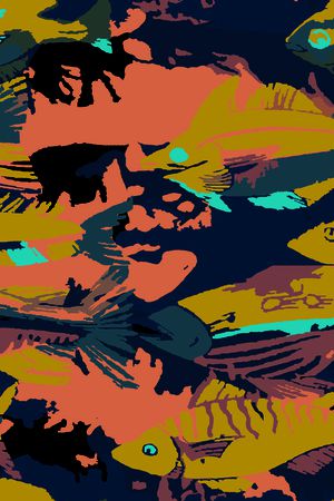 色块组合印花华亿平台图片