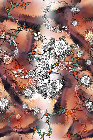 花卉印花华亿平台图片