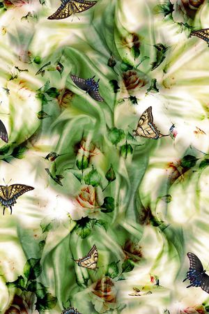 蝴蝶印花华亿平台图片