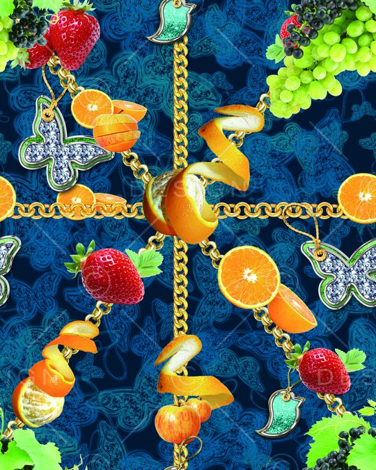 水果项链印花华亿平台图片