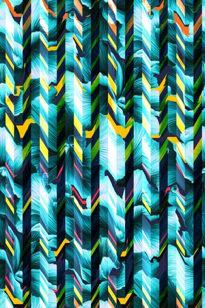 大花 大叶片 竖条 条格 斜纹 几何 错位  叠加 立体印花华亿平台图片