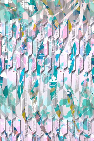 浪漫 朦胧 模糊 未来感印花华亿平台图片