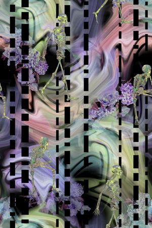 L.D~几何格子条纹印花华亿平台图片