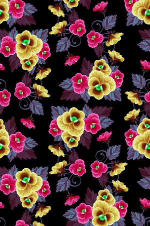 花卉印花华亿平台图片