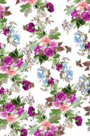 花卉印花华亿平台图片