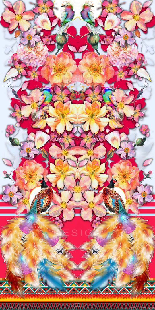 花卉印花华亿平台图片