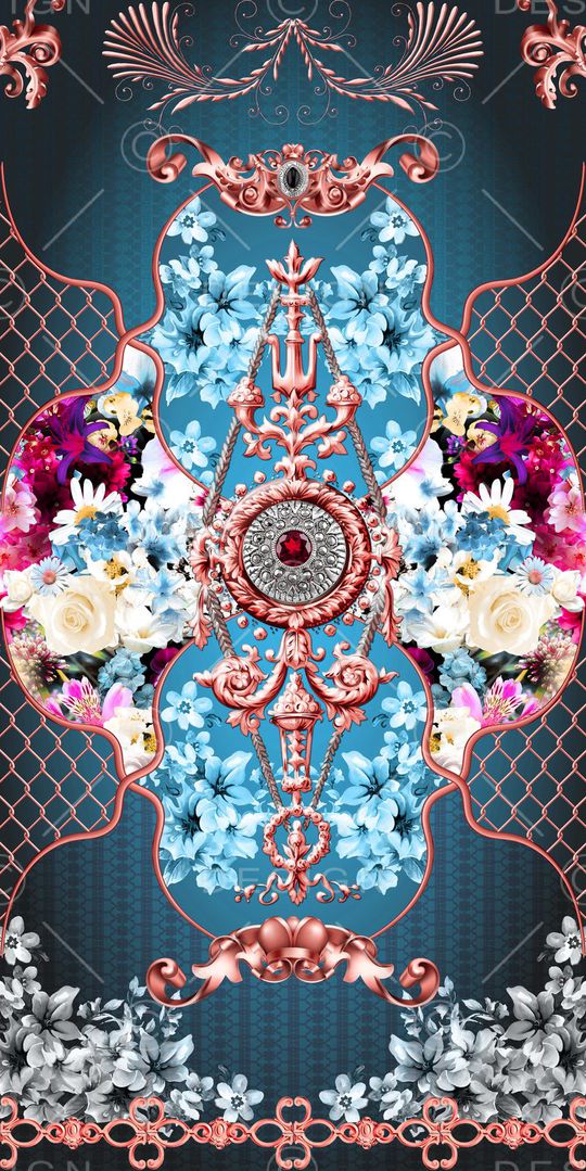 复古纹样印花华亿平台图片