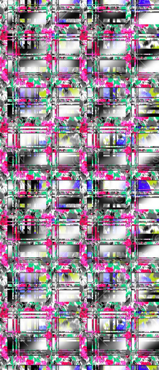 格子 花卉 几何印花华亿平台图片