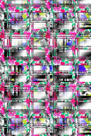 格子 花卉 几何印花华亿平台图片