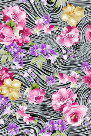 花卉印花华亿平台图片