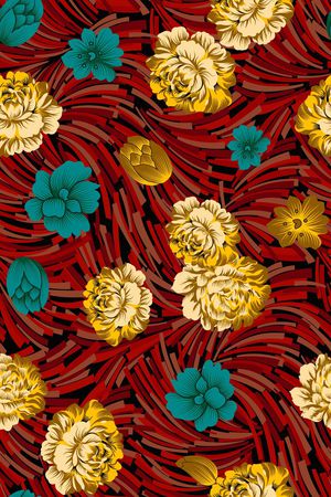 花卉印花华亿平台图片