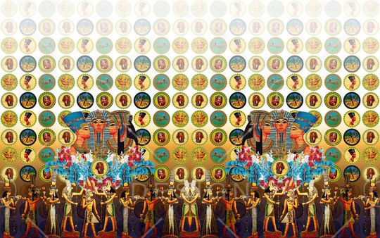 埃及艳后元素印花华亿平台图片