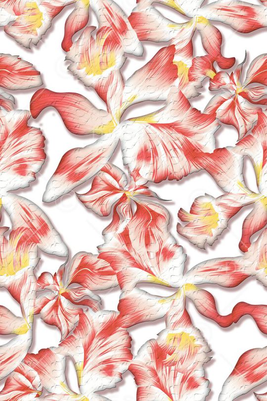 花卉印花华亿平台图片